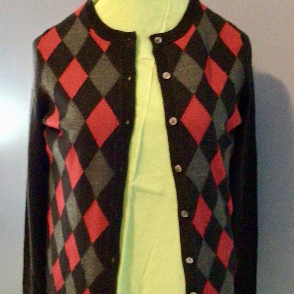 COPY - Vintage Croft & Barrow Argyle Cardigan Sweater EUC!